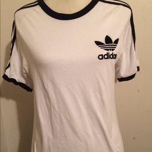 Adidas Black and White T shirt